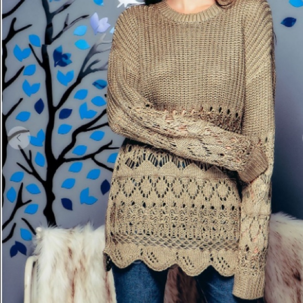 Crochet Tunic Sweater